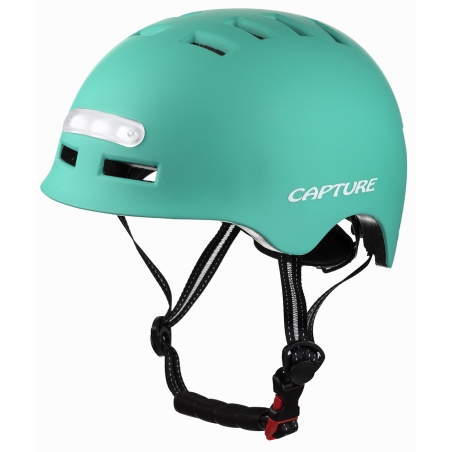 copy of Capture Outdoor, casque de vélo "Charger Comfort", avec éclairage avant et arrière à LEDs intégrées, rechargeable, …