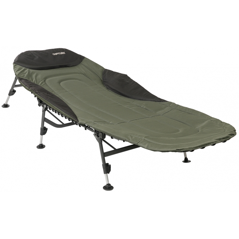 Capture Outdoor, Bedchair "Booster XK60 XXL", lit de camp pour pêche de la carpe, 600D Oxford